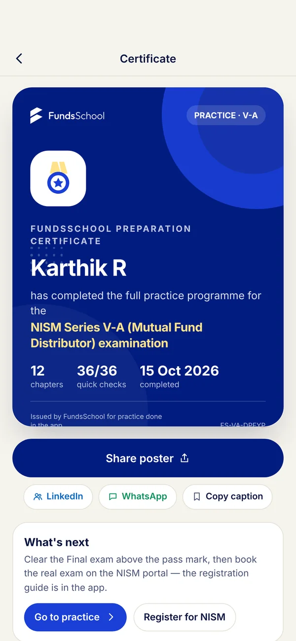 Certificate: Finish, and share it.